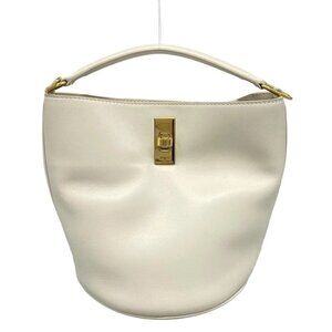 CELINE Teen Bucket 16 (Saise) Bag - White Smooth Calfskin Handbag